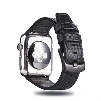 Hiilikuiturakenteinen aito nahkainen rannekellonauha Apple Watch -sarjalle 5 4 40 mm / sarja 3 2 1 38 mm