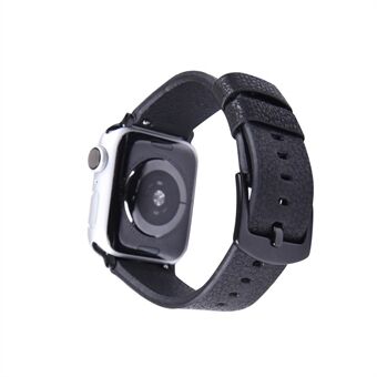 Alkuperäinen nahkainen ranneke Apple Watch -sarjalle 5 4 40 mm, sarja 3/2/1 38 mm - musta