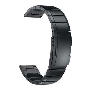 20 mm: n ruostumattomasta Steel yksihelminen rannehihna, jossa säädettävä lukko ja linkit Samsung Galaxy Watch Active - musta