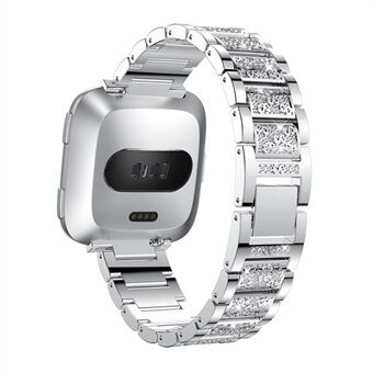22 mm:n Universal tekojalokivikoristeinen metalliranneke Huawei Watch GT:lle / Samsung Gear S3 Classic / S3 Frontier