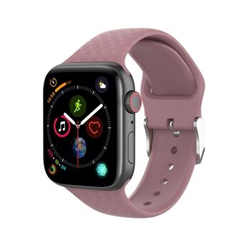 3D-timanttikuvion silikonikellohihna Apple Watch Series 6 SE 5 4 44mm / -sarjaan 3 2 1 42mm - Pink