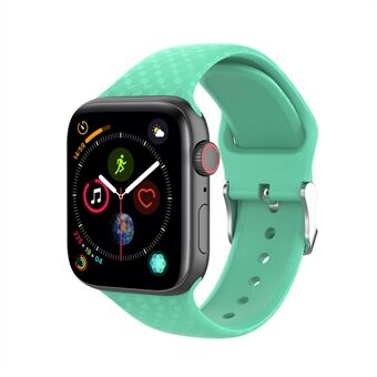 3D-timanttikuvion silikonikellohihna Apple Watch Series 6 SE 5 4 44mm / -sarjaan 3 2 1 42mm - lysegrønn