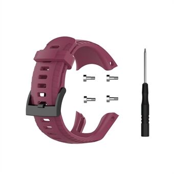 Kellon ranneke Suunto 5:lle - Soft Silicone - Bourdeux punainen