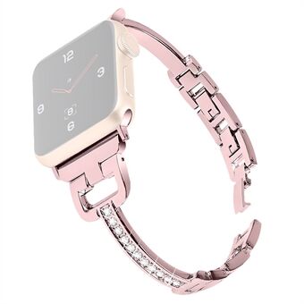Bling tekojalokivi Decor Steel Smart Korvaus hihna Apple Watch Series 1/2/3 42mm / Sarja 4/5/6 / SE 44mm