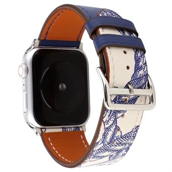 Kuvio sisustus Aito nahka Smart Korvaus hihna Apple Watch SE / Sarja 6/5/4 44mm / Sarja 3/2/1 42mm