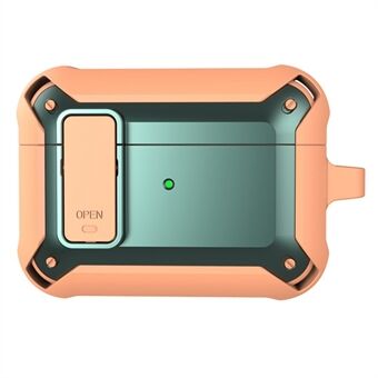 AirPods Pro 2 -latauskuoren suojus Bluetooth-kuulokkeiden suojus pudotusta estävä suojus, Scratch silikoni+PC-kotelo, jossa solki/lukko