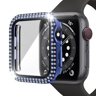 Apple Watch SE / Series 4/5/6 44mm Tyylikäs tekojalokivi + PC + karkaistu lasi kellokotelon kansi
