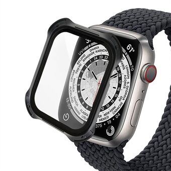 RURIHAI Apple Watch Series 7 45 mm kovalle PC-kellokotelolle karkaistu lasi näytönsuoja, joka peittää