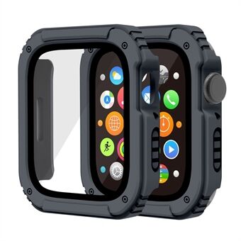 Apple Watch SE 40mm / Series 6 / 5 / 4 40mm Full Coverage PC + TPU kellokotelon suojus karkaistulla lasilla näytönsuojalla