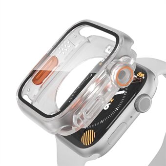 Apple Watch Series 8 7 41mm vedenpitävälle kotelolle Ultraohut iskunkestävä kova PC-suojus karkaistulla lasilla näytönsuojalla