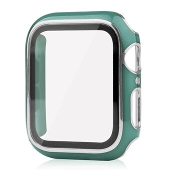 Apple Watch SE (2022) 40 mm:n kaksiväriseen galvanoituun PC Shell Edge suojaava suojus, jossa on karkaistu lasi näytönsuoja