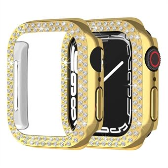 Apple Watch SE:lle (2022) 40mm / SE 40mm / Series 6 / 5 / 4 40mm Shiny tekojalokivi Decor kova PC-kellokotelon suojakehys