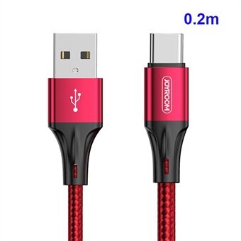 JOYROOM 0.2M nailonpunottu Type-C USB Data Sync -laturikaapeli Samsung Huawei Xiaomille
