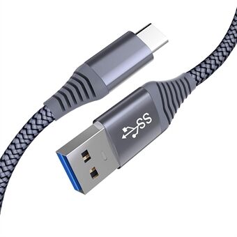 USB 3.0 - USB-C pikalataus Nylon Braid -latauskaapeli, 1,2 m