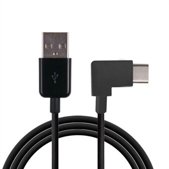 UC-011-BK-3.0M 90 asteen suorakulmainen USB 3.1 Type-C USB-kaapeli tablet-laitteille ja matkapuhelimille (3M)