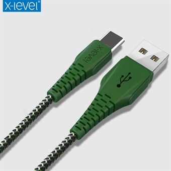 X-LEVEL Off-road SR Antibreak 1,2 m 2,1 A USB Type-C datalatauskaapeli