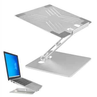 Liukumattomat pöytätietokoneet Kannettavat Stand Alumiiniseoksesta Taitettava säädettävä kannettava kannettava tietokonepidike Macbook Pro/ 11"-17" tietokoneet - hopea