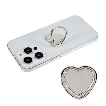 Rakkauden sydämenmuotoinen matkapuhelinpidike, joka kiinnitetään sormeen ja jossa on 360 asteen kääntyvyys ja metallinen puhelintuki.