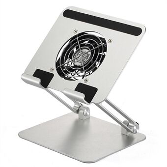D56-4 Alumiiniseos teline iPadiin jäähdyttävällä tuulettimella taittuva työpöydän teline.