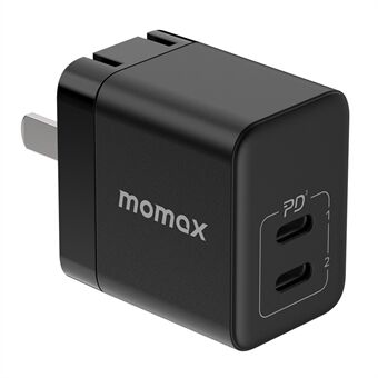 MOMAX Kannettava 35 W PD-pikalaturi Dual Type-C GaN -virtalähde Applelle / Androidille