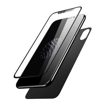 BASEUS Full Cover Full Glue Suojakalvo karkaistua lasia edessä ja takana iPhone Xs / X 5,8 tuumaa