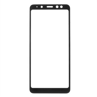 Täysin peittävä karkaistu lasi näytönsuoja Samsung Galaxy A8 (2018) -puhelimelle - musta