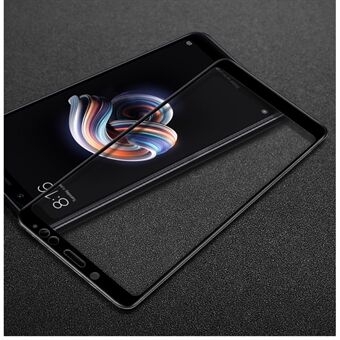 IMAK Full Cover -suoja karkaistusta lasista - Xiaomi Redmi Note 5 Pro (kaksoiskamera) / Redmi Note 5 (Kiina) - musta