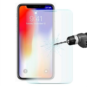 ENKAY 10 kpl / sarja 0,26 mm 9H 2,5D Arc Edge karkaistu lasi näytönsuojat iPhonelle (2019) 6,1" / XR 6,1"
