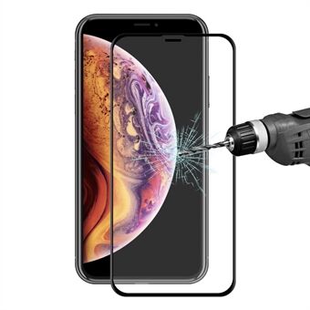 HAT Prince iPhonelle (2019) 6,5"/XS Max 6,5" 0,2mm 3D kaareva hiilikuitukarkaistu lasi koko peittävä näytönsuoja