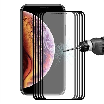 5 kpl / sarja HAT Prince 0,2 mm 9H 2,5D Arc Edge karkaistu lasi täysikokoinen näytönsuoja iPhonelle (2019) 6,1" / XR 6,1"