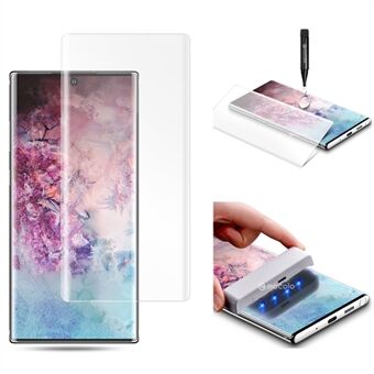 MOCOLO for Samsung Galaxy Note 10 Plus / Note 10 Plus 5G 3D kaareva [UV-valonsäteily] Suojakotelo karkaistusta lasista UV-kalvo