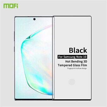 MOFI 3D kaareva, täysi peitto karkaistusta lasista valmistettu Samsung Galaxy Note 10 / Note 10 5G -näyttökalvo