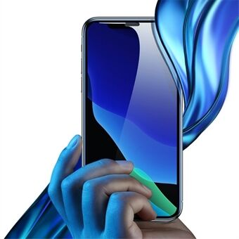 BASEUS for iPhone 11 Pro Max 6.5 inch (2019) / XS Max 0.3mm Anti-blue-ray koko näytön kaareva karkaistu lasinen näyttö [2 kpl / pakkaus] - musta