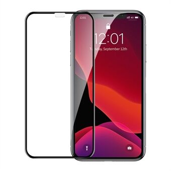 BASEUS iPhone 11 Pro 5,8 tuumaa (2019) / X / XS 5,8 tuumaa 2 kpl / Pack kaareva näyttö karkaistu lasi + PET Edge -näytönsuoja asennusalustalla - musta