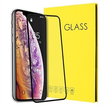 Koko näytön karkaistu lasi näytönsuoja iPhone 11 Pro Max 6,5 tuumalle (2019) / XS Max 6,5 tuumalle - musta