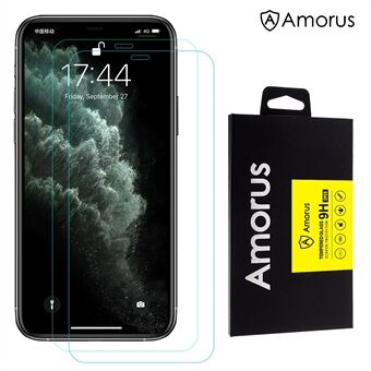 AMORUS 2kpl 0.26mm 2.5D Arc Edge 9H karkaistu lasi Näytönsuojakalvot - iPhone 11 Pro 5.8 \'\' (2019) / X / XS 5.8 \'\'