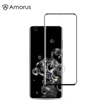 AMORUS Samsung Galaxy S20 Ultra -puhelimelle [3D-kaareva täyskansi] Panssarilasi