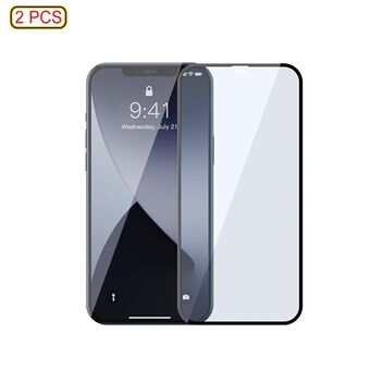 BASEUS 2 PCS 0,3 mm kaarevat anti-blue-ray karkaistu lasikalvot iPhone 12 minille - musta