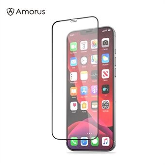 AMORUS Silk Print HD karkaistu lasi, täysi liima, täysi peittävä näytönsuoja iPhone 12 Pro/ 12: lle