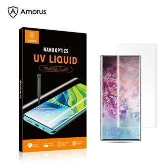 AMORUS 3D kaareva [UV-valonsäteily] UV-karkaistun lasin kalvo Samsung Galaxy Note 10: lle