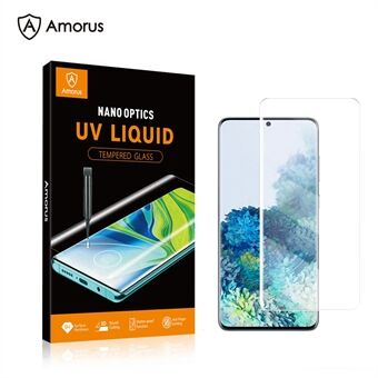 AMORUS Samsung Galaxy S20 Plus [UV-valonsäteily] UV-kalvo 3D-kaareva karkaistu lasinen näytönsuoja