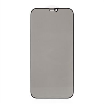 Peep-anti-full-peittävä silkkipainettu karkaistu lasinen näytönsuoja (sivuliima) iPhone 12/12 Pro