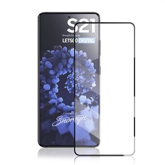 MOCOLO Silkkipainatus HD karkaistua lasia, täysliimainen, täyden peiton näytönsuojakalvo Samsung Galaxy S21 + 5G: lle - musta