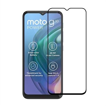 Koko näytön kannen Spy karkaistun lasin suojakalvo (sivuliima) Motorola Moto G10 Power -laitteelle