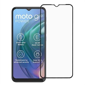 Motorola Moto G10 Power -näytönsuojakalvopainettu karkaistusta lasista valmistettu näytönsuojakalvo (täysi liima)