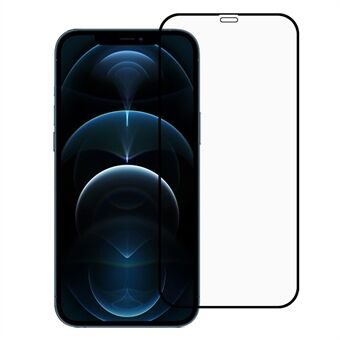 Antistaattinen silkkitulostus näytönsuoja Karkaistu lasikalvo 9H täysin peittävä liimasuoja iPhone 12 Pro Max 6,7 tuumalle