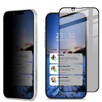 IMAK Full Coverage Premium Privacy Anti-Peep 9H Hardness karkaistu lasi näytönsuoja iPhone 13 mini 5,4 tuumalle