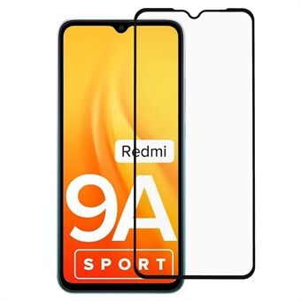 CALANS Silk Printing Räjähdyssuojattu Täyspeitto Full Glue HD Karkaistu lasikalvo Xiaomi Redmi 9A Sportille