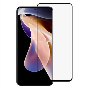 Full Glue Silkki Printing Tempered Glass Film Täysin peittävä näytönsuoja Xiaomi Redmi Note 11 Pro 5G (Kiina) (MediaTek) / Note 11 Pro + 5G