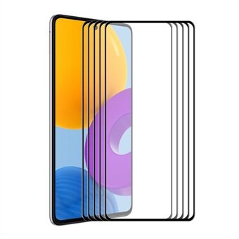 ENKAY 5kpl / sarja 6D silkkitulostus täysikokoinen karkaistu lasikalvo Full Glue HD kirkas näytönsuoja Samsung Galaxy M52 5G:lle